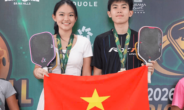 Hai tài năng trẻ Minh Tít - Jolie Lam vô địch đôi nam nữ U18 Pickleball World Cup 2026