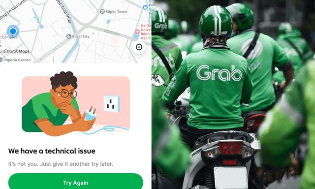 Grab bất ngờ gặp lỗi, người dùng không thể đặt xe