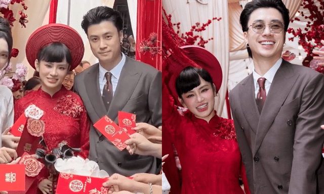 Vợ Vương Anh Ole tung ảnh đám hỏi nét căng: So với trên mạng khác nhiều không?