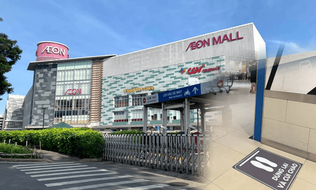 Đi Aeon Mall bao nhiêu lần, bạn có biết đôi bàn chân in dưới sàn để làm gì không?