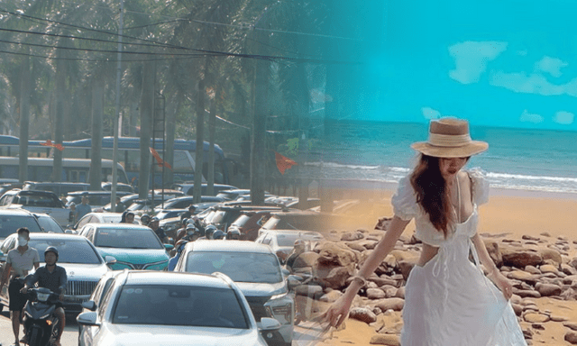 1 địa điểm được ví là “thủ phủ du lịch biển miền Bắc”: Đón gần 1 triệu lượt khách trong dịp 30/4-1/5 năm nay, xe cộ đổ về kín đường