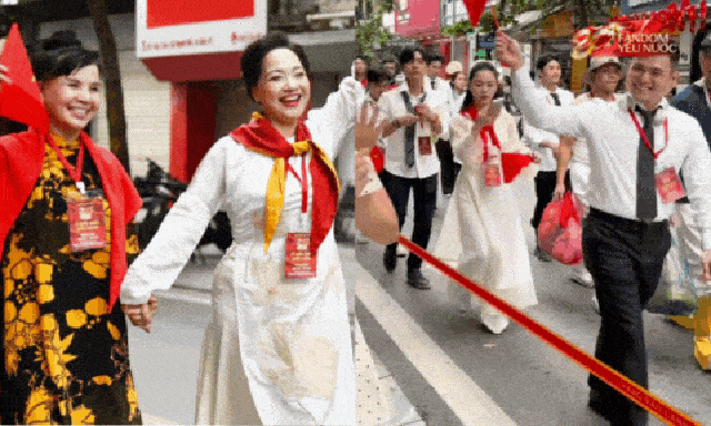 Full bộ hình dàn sao tổng hợp luyện diễu hành tại Ba Đình: Mỹ nam Vbiz nổi bần bật giữa phố, NSND Lê Khanh - Lan Hương diện áo dài đầy tự hào! 