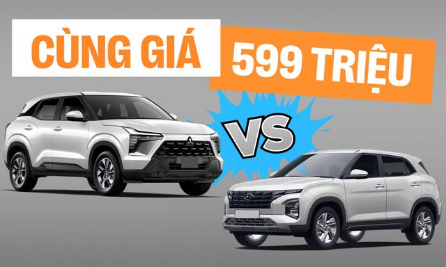 Cùng 599 triệu đồng, chọn Hyundai Creta tiêu chuẩn hay Mitsubishi Xforce GLX: Động cơ mạnh hay rộng rãi?