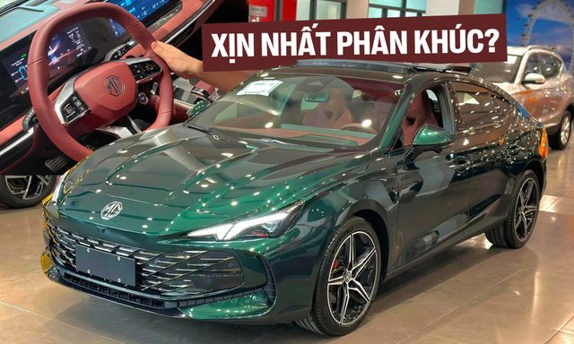 Lộ nội, ngoại thất MG7 tại đại lý trước ra mắt: Màn hình lớn có tiếng Việt, loa Bose, cửa nóc panorama, có ADAS cạnh tranh K5, Mazda6