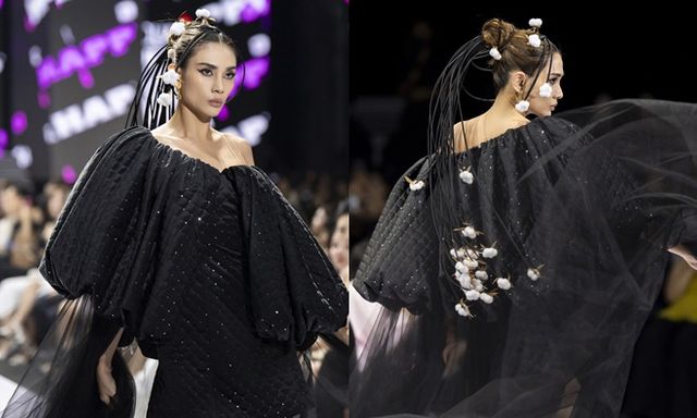 Siêu mẫu Võ Hoàng Yến đảm nhận vị trí vedette bộ sưu tập “Bông” của NTK Thảo Nguyễn