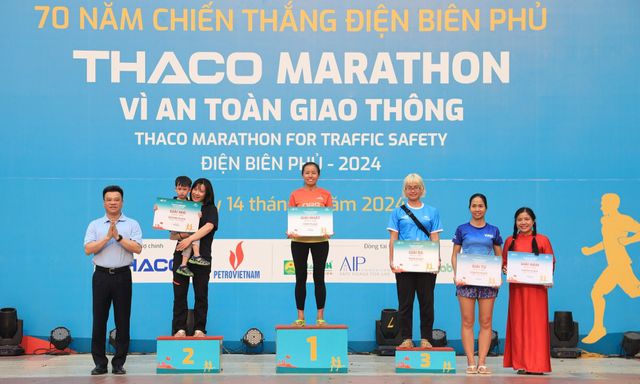 Sôi nổi tranh tài Giải chạy THACO Marathon – Điện Biên Phủ năm 2024