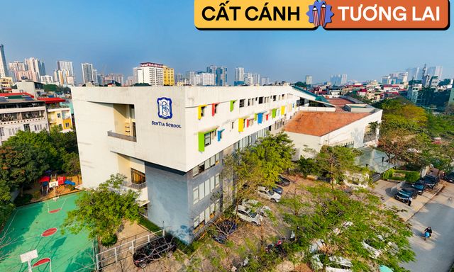 Trường liên cấp từng đạt giải kiến trúc quốc gia, nằm giữa Thủ đô nhưng tràn ngập cây xanh và ánh nắng