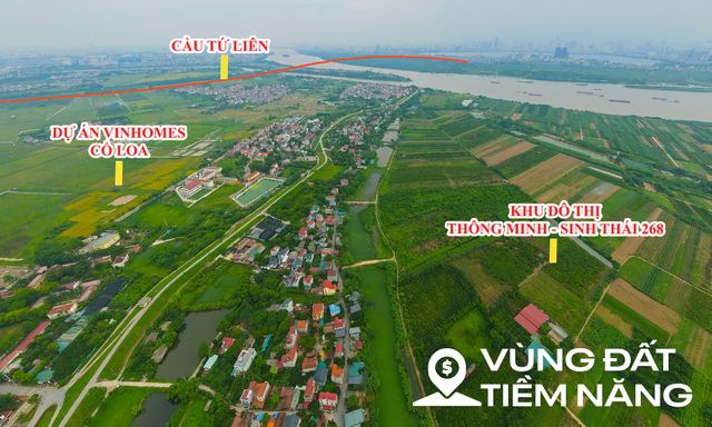 Toàn cảnh khu đô thị 268 ha sắp đấu thầu chọn nhà đầu tư, nằm giữa hai cây cầu dây văng, liền kề khu đô thị nghìn tỷ của Vinhomes