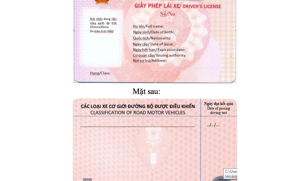 Nhận diện mẫu giấy phép lái xe mới của Bộ Công an, có hiệu lực từ ngày 1/3