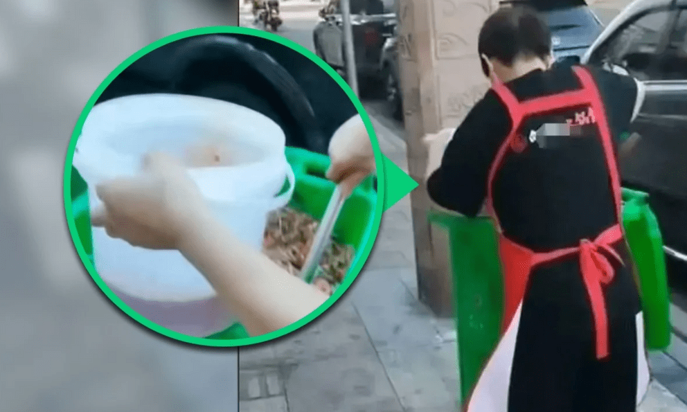 Phát hiện nhân viên quán lẩu múc dầu ăn từ thùng rác, chủ quán khẳng định để bán chứ không dùng nấu ăn