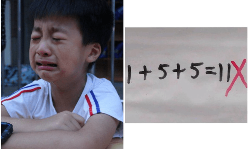 Con làm phép tính ‘1 + 5 + 5 = 11’ bị cô giáo gạch đỏ, bố tưởng cô chấm nhầm, bức xúc gọi điện hỏi và cái kết ‘ngỡ ngàng’