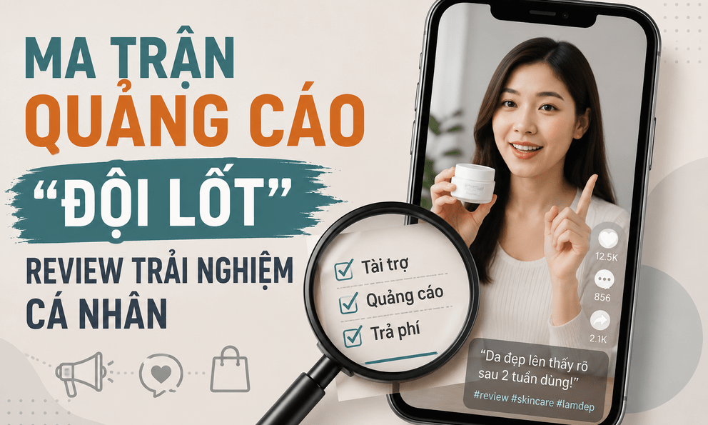 Khi quảng cáo đội lốt review trải nghiệm cá nhân: Người tiêu dùng đang bị nhãn hàng, KOL, KOC 