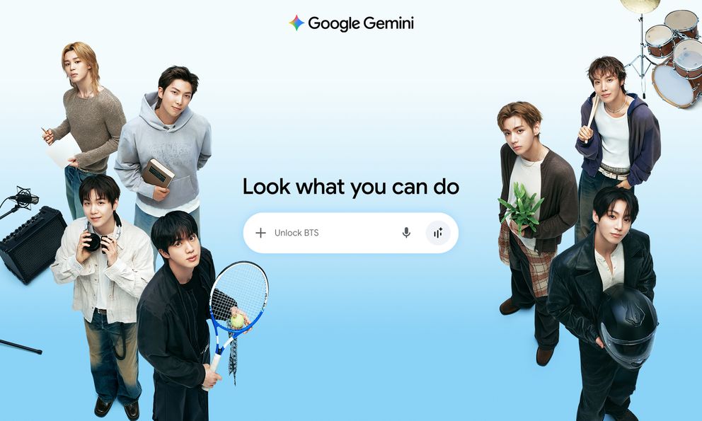 Google đang dùng BTS để hướng dẫn người hâm mộ cách dùng AI Gemini