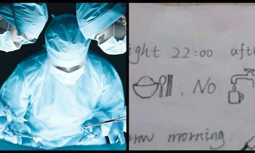 Bất đồng ngôn ngữ, nữ y tá ở Trung Quốc vẽ giấy nhắn dặn bệnh nhân trước ca mổ, hình cuối khiến nhiều người bật cười