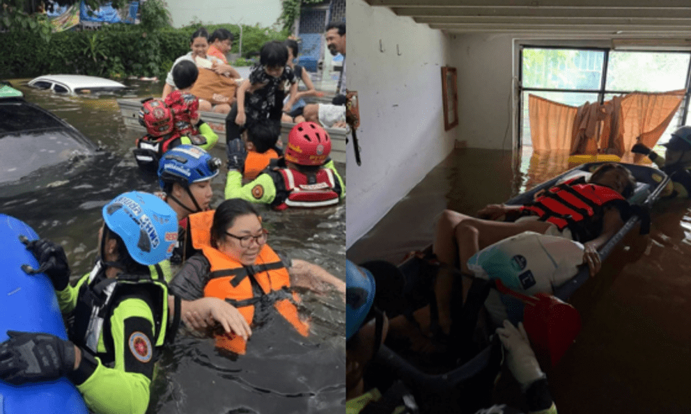 Nước dâng vào cả điểm trú tạm, Bangkok chuyển khoảng 1.200 người sang nơi an toàn hơn
