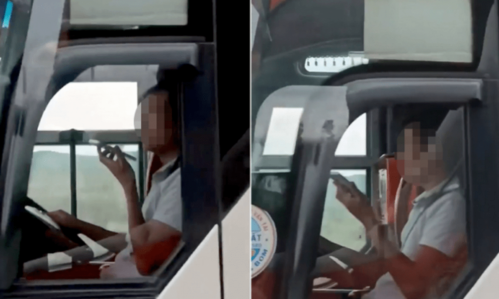 Hành khách chụp ảnh cảnh tài xế 