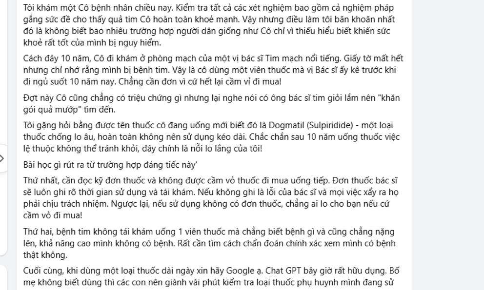 PGS. TS Nguyễn Lân Hiếu cảnh báo: Bệnh nhân tự ý sử dụng thuốc trong suốt 10 năm, uống hết lại cầm vỏ đi ra quầy thuốc để mua… có thể gây hậu quả khôn lường
