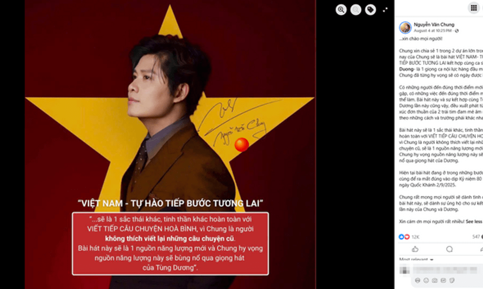 Nguyễn Văn Chung – Tùng Dương: Khi âm nhạc viết tiếp câu chuyện tự hào