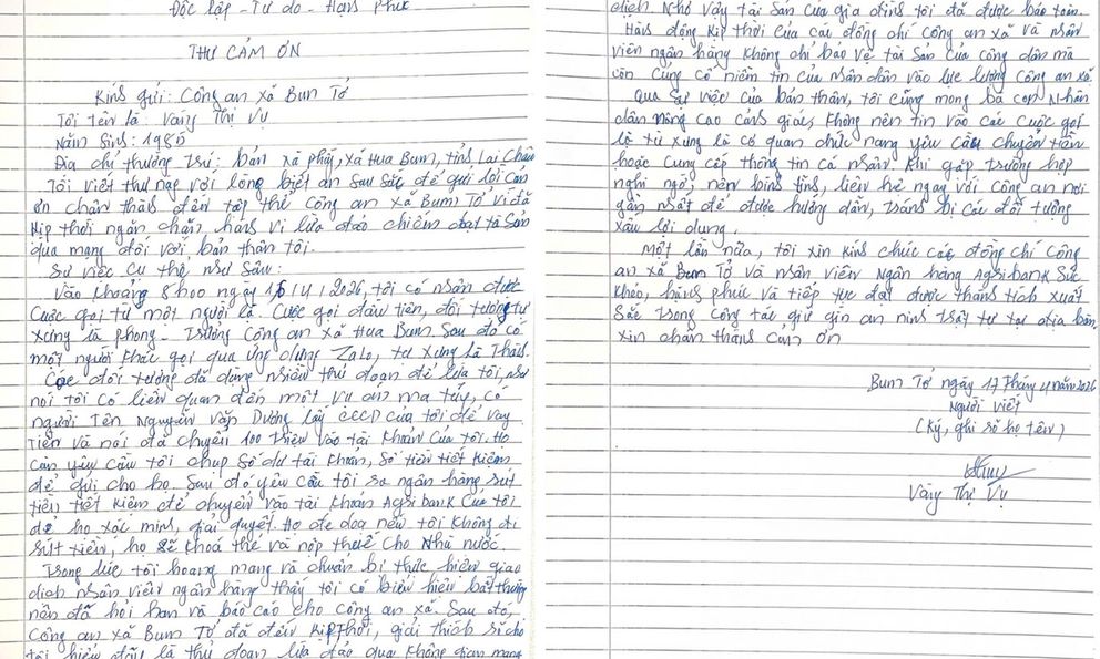 Người phụ nữ 40 tuổi đến ngân hàng Agribank rút tiền tiết kiệm, nhân viên phát hiện dấu hiệu lạ lập tức báo công an