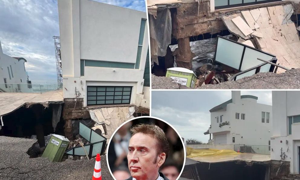 Biệt thự 277 tỷ đồng của tài tử Nicolas Cage suýt bị “nuốt chửng”: Hố sụt khổng lồ xé toạc lối vào gara