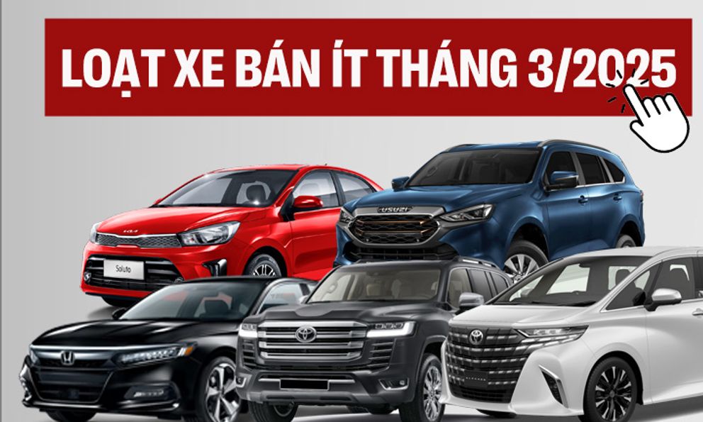 Loạt xe bán ít nhất tháng 3/2025: Toyota thoát danh 'bán ế', Kia Morning bất ngờ lọt 'top', thua cả 'xe nhỏ giá cao' Jimny