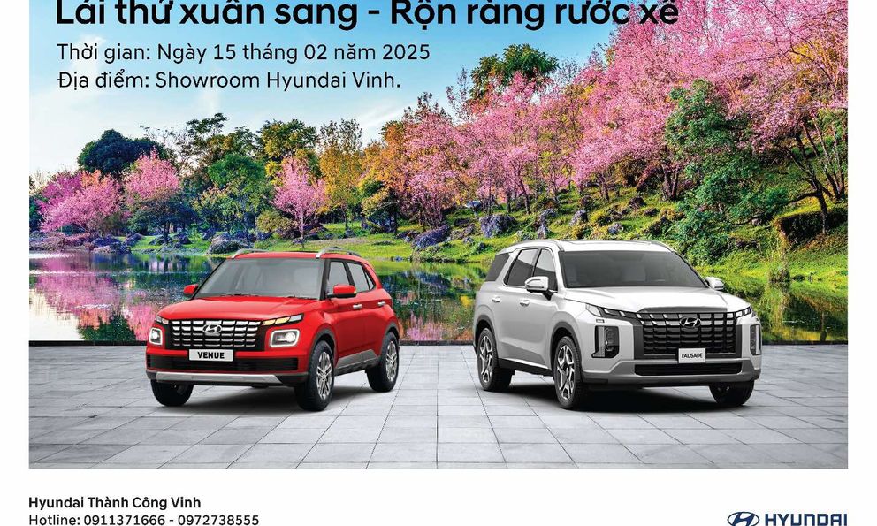 Hyundai Vinh tổ chức chương trình lái thử 'Lái thử xuân sang - Rộn ràng rước xế'