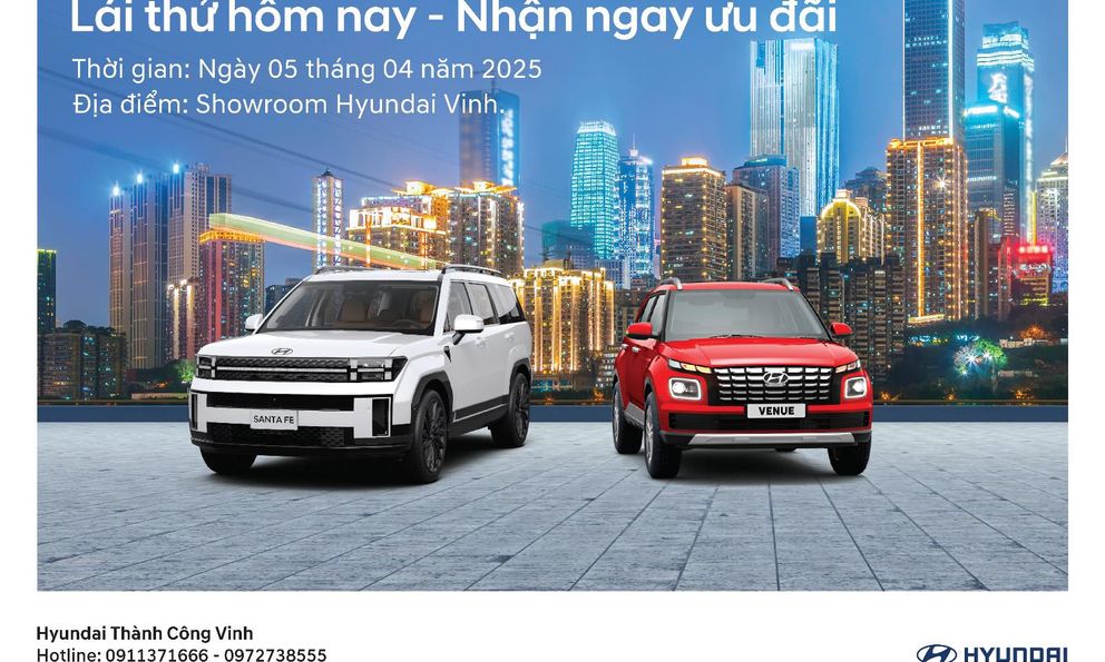 Hyundai Vinh tổ chức sự kiện lái thử hấp dẫn, hưởng ứng vinh danh các giải thưởng xuất sắc năm 2024