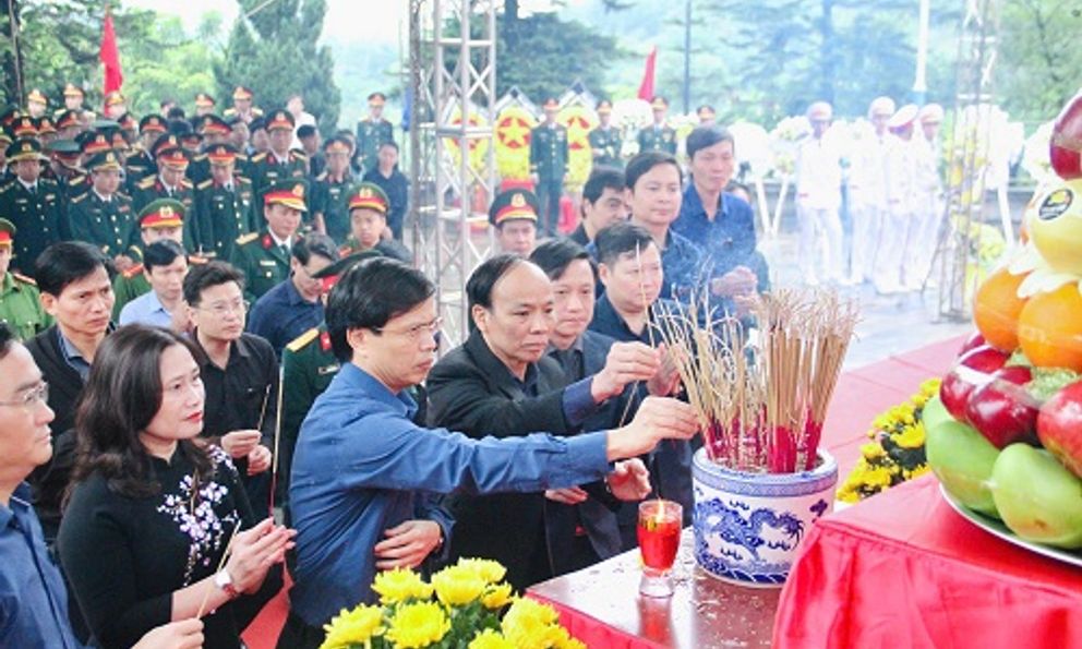 Hà Tĩnh: Tổ chức lễ truy điệu, an táng hài cốt liệt sĩ hy sinh tại Lào