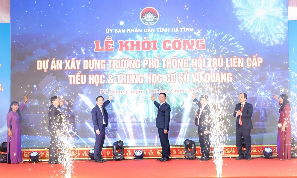 Khởi công 5 công trình trường học vùng biên Hà Tĩnh