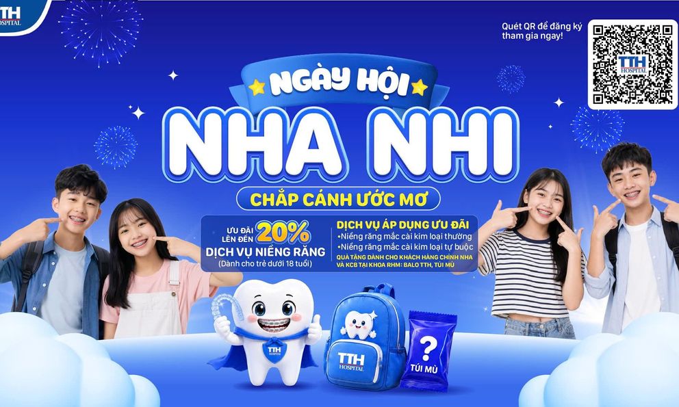 TTH Quảng Bình ưu đãi lên đến 15% dịch vụ chỉnh nha, đồng hành chăm sóc nụ cười trẻ em