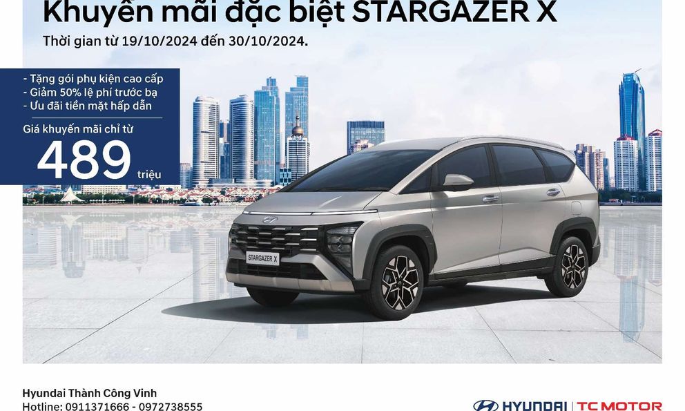 Hyundai Vinh khởi động chương trình khuyến mãi đặc biệt cho dòng xe Stargazer