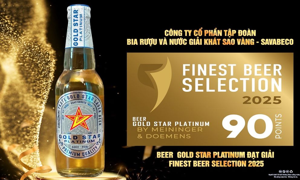 Bia Gold star Platinum – Vinh dự đạt giải những dòng bia ngon nhất thế giới tại Finest beer selection 2025