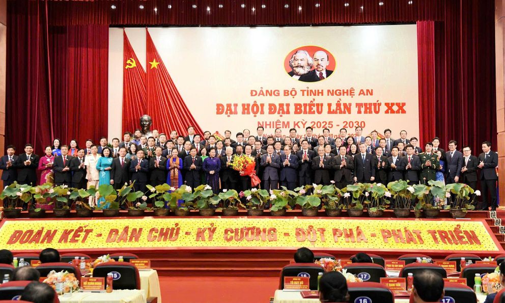 Danh sách Ban Chấp hành Đảng bộ tỉnh Nghệ An khóa XX, nhiệm kỳ 2025-2030