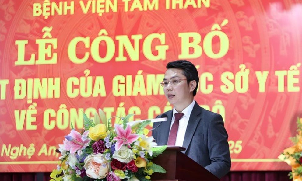 Tiến sĩ Hồ Giang Nam làm Giám đốc Bệnh viện Tâm thần Nghệ An 