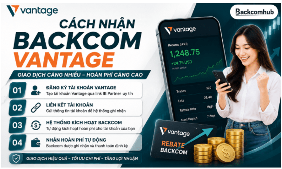 Backcom Vantage là gì? Sự thật về cơ chế hoàn phí sàn Vantage Markets