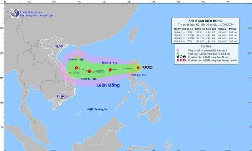 Nghệ An ra công điện ứng phó áp thấp nhiệt đới có thể mạnh lên thành bão 