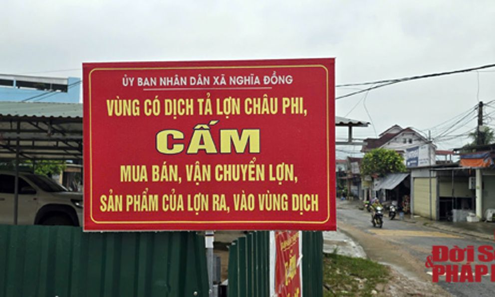 Nghệ An: Một xã thông báo tạm dừng giết mổ, buôn bán sản phẩm về lợn do dịch bệnh