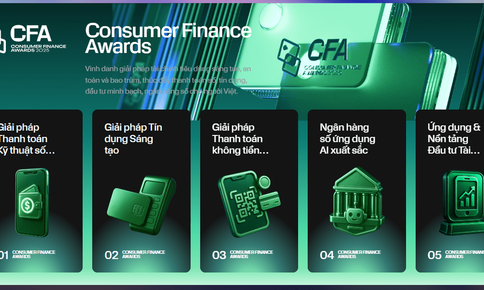 Cổng bình chọn Consumer Finance Awards đã khép lại: Những cái tên dẫn đầu đã lộ diện