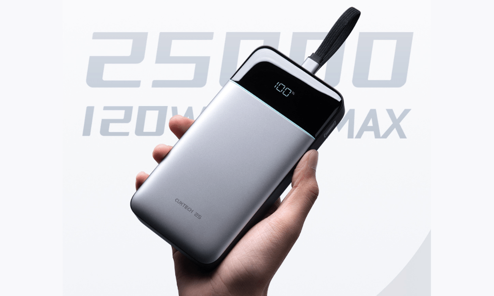 Cuktech ra mắt pin sạc dự phòng 25.000mAh sạc nhanh 120W, có màn hình LED, giá chỉ từ 661.000đ