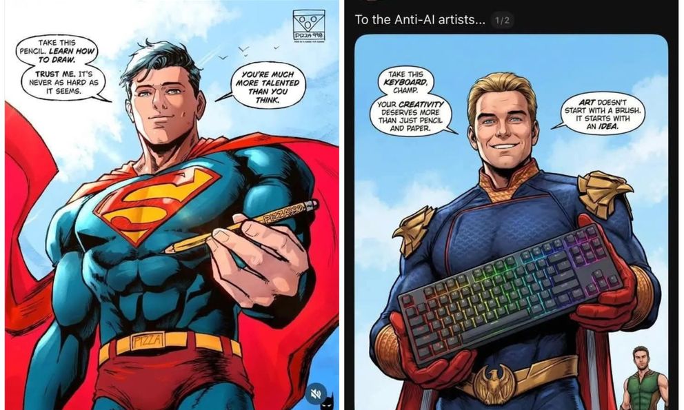 Tại sao một bức tranh Superman lại khiến cả cộng đồng AI phương Tây 