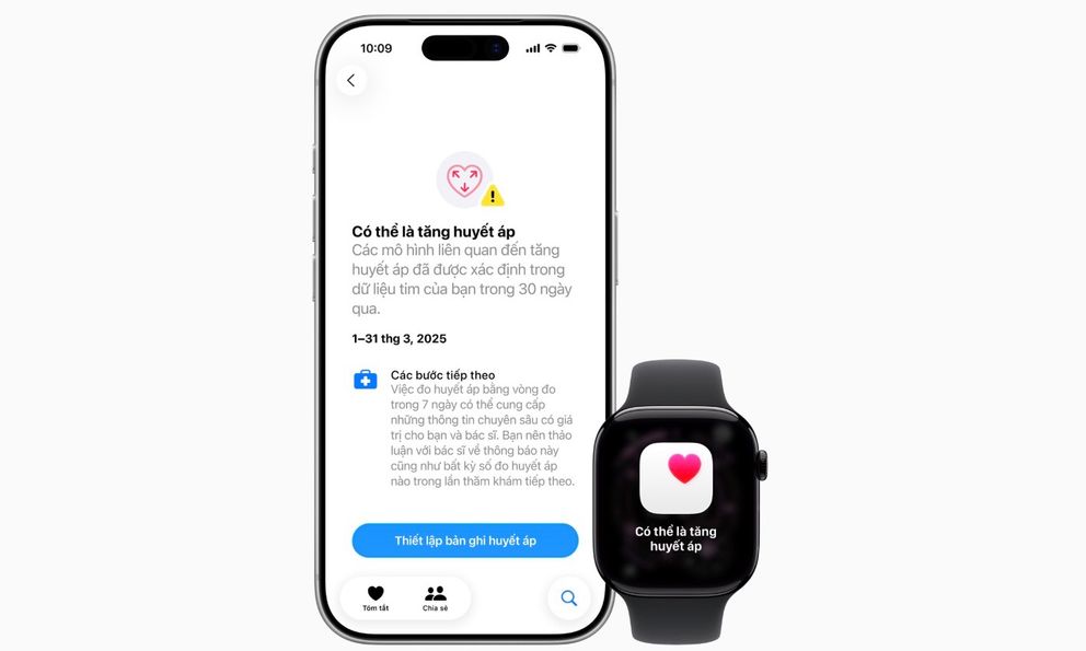 Apple Watch tại Việt Nam chính thức hỗ trợ tính năng cảnh báo tăng huyết áp 