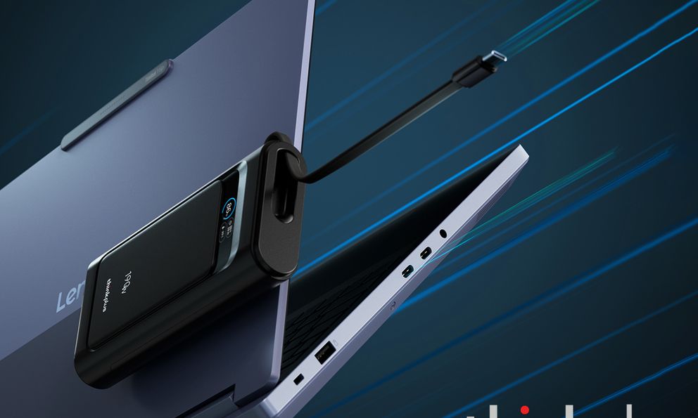 Pin dự phòng Lenovo ThinkPlus 20.000mAh mới: Có cáp sẵn, công suất tổng 190W kèm màn hình hiển thị, giá chưa đến 1 triệu