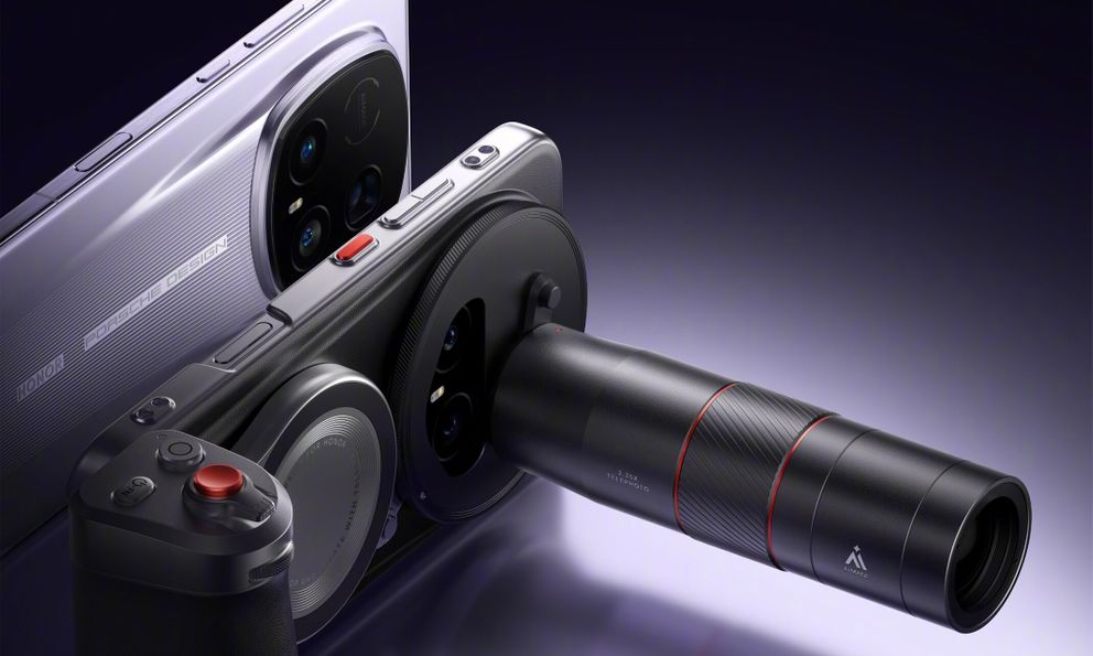 Honor sắp có bộ lens zoom kèm báng cầm xịn như vivo X300 Pro cho Magic 8 bản Porsche Design, 