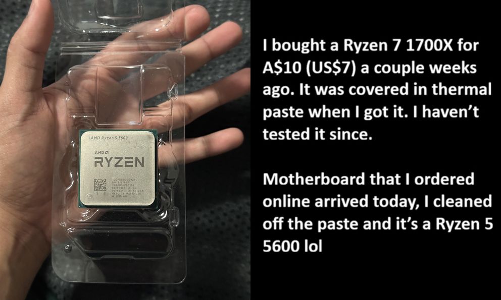 Mua CPU cũ giá 7 USD dính đầy keo, game thủ ngỡ ngàng khi vệ sinh ra 