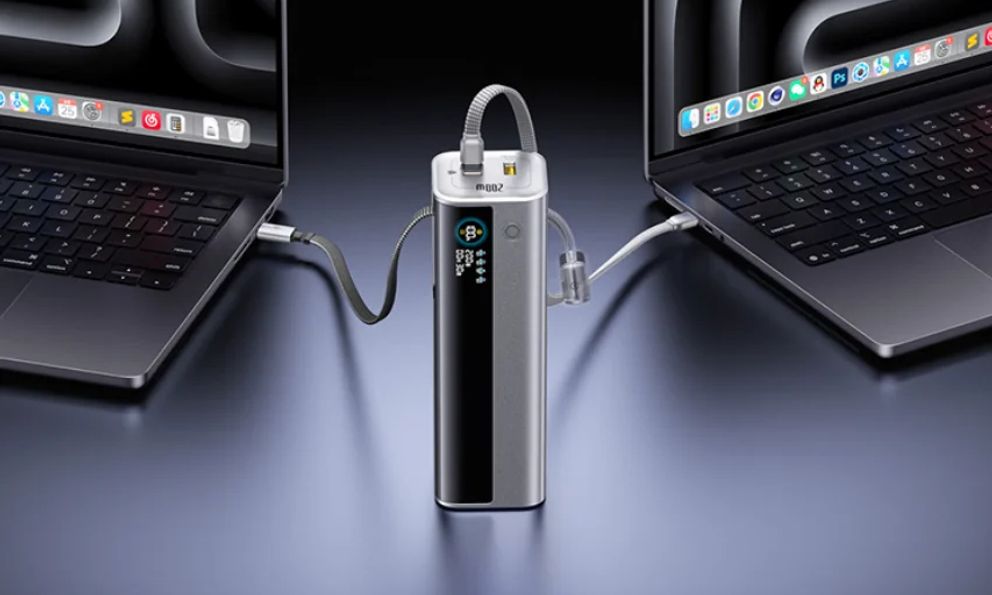 Baseus ra mắt pin sạc dự phòng 200W dung lượng 25.000mAh, tích hợp 2 cáp USB-C, sạc nhanh 140W