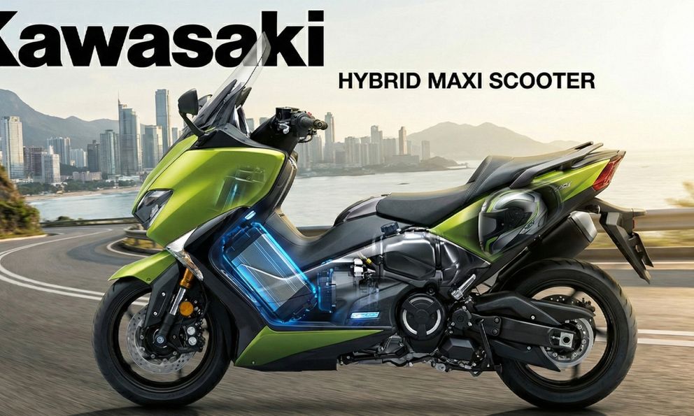 Lộ diện bằng sáng chế xe tay ga Hybrid của Kawasaki: Tham vọng tái định nghĩa Maxi Scooter?