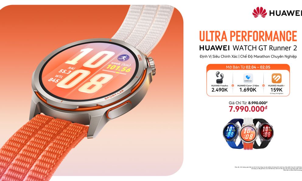 Huawei mở bán HUAWEI WATCH GT Runner 2 tại Việt Nam, hé lộ thêm máy tính bảng, tai nghe mới sắp ra mắt ngay tháng 4