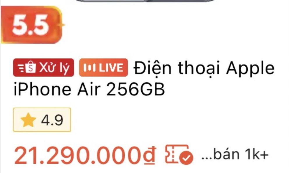 Từng có giá ngang iPhone 17 Pro, iPhone Air giờ 