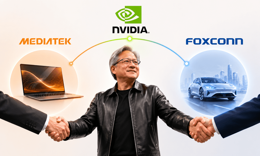 Chỉ GPU và trung tâm dữ liệu là chưa đủ: NVIDIA bắt tay Foxconn và MediaTek thâm nhập sâu vào xe thông minh và laptop AI cao cấp