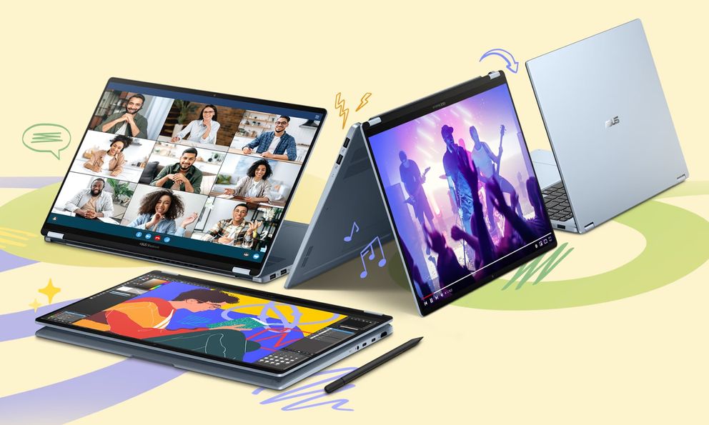 ASUS ra mắt 4 laptop OLED mới chạy Snapdragon X1 từ 2025, pin tới 25 giờ, có option màn hình 360 độ